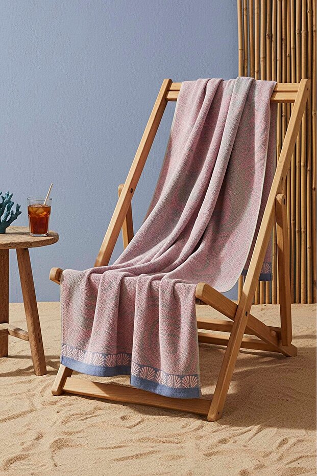 Gray Poseidon 100% Cotton Beach Towel 70X140 cm
