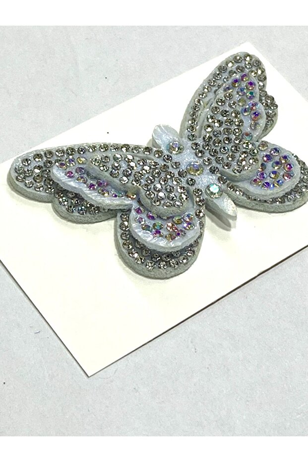 Crystal Stone Emblem / Jacket, Bag and Shoe Decoration / Silver / Small Size