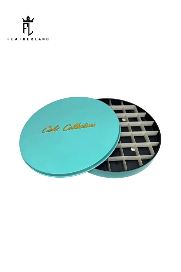 35cm Non-Stick Cake Collection Sweet Container, 100% Food Grade Material, Basbousa,Round Cake Container with Plastic Partition