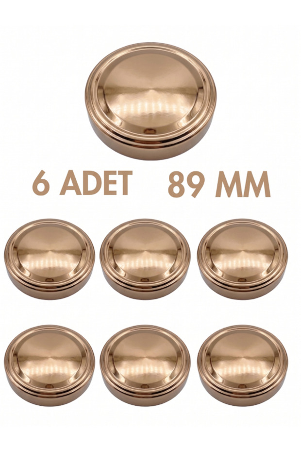 6 Pieces Deep Bronze Metal Ergo Baby Food Jam Peanut Butter Jar Lids – 89 mm (Compatible with 700 Cc Jars)