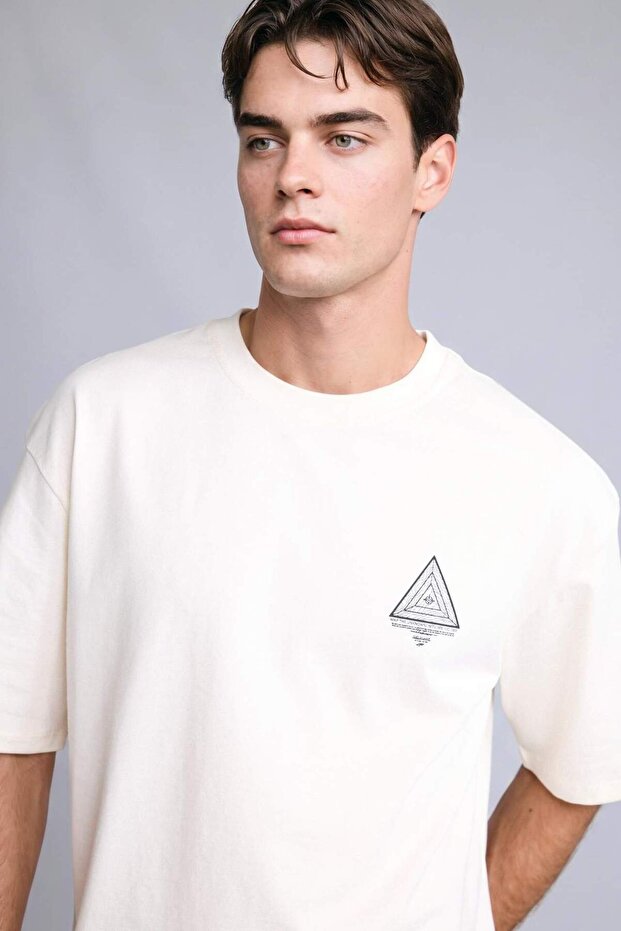 100% Cotton Boxy Fit Printed Short Sleeve T-Shirt H6331Ax26Sm