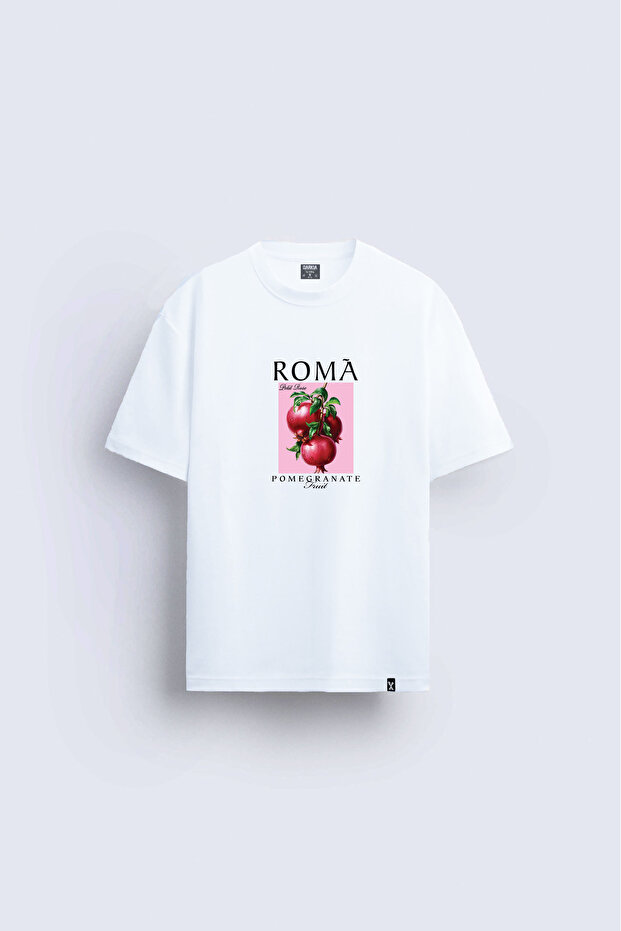 Pinterest Rome Printed Crew Neck White T-Shirt T-Shirt