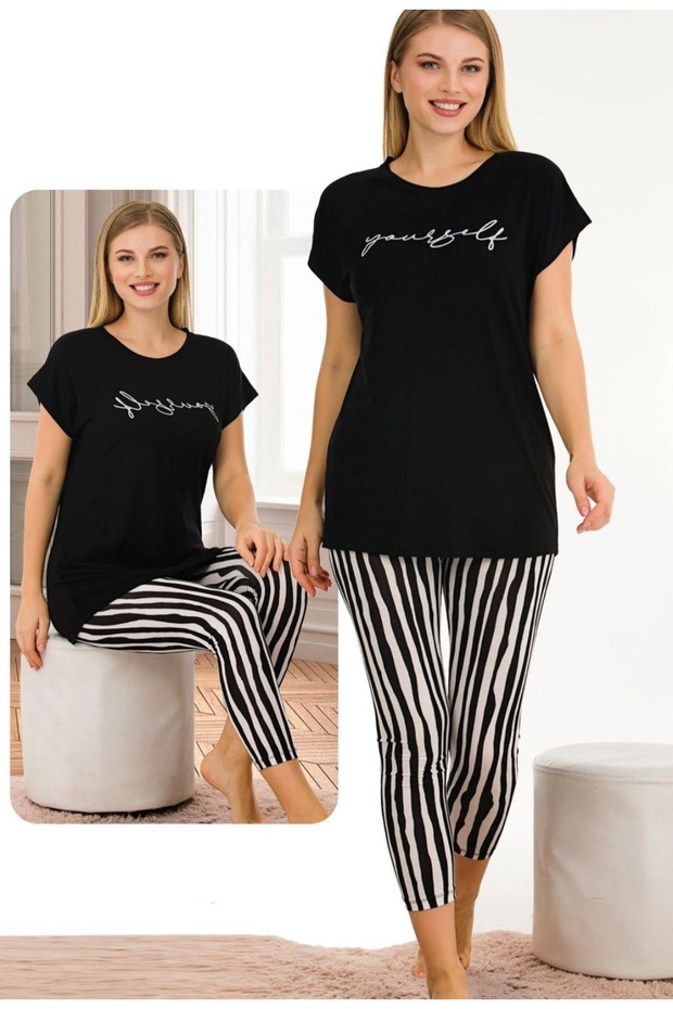 Women's Summer Short Sleeve Pajamas Set