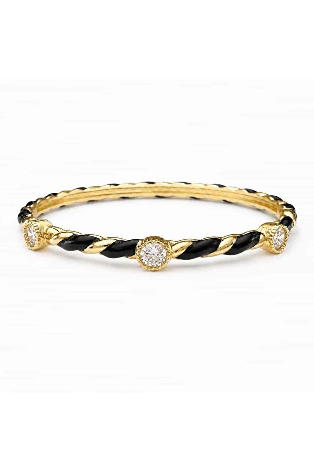 Three Stone Tiwist Colorful Cuff Bracelet