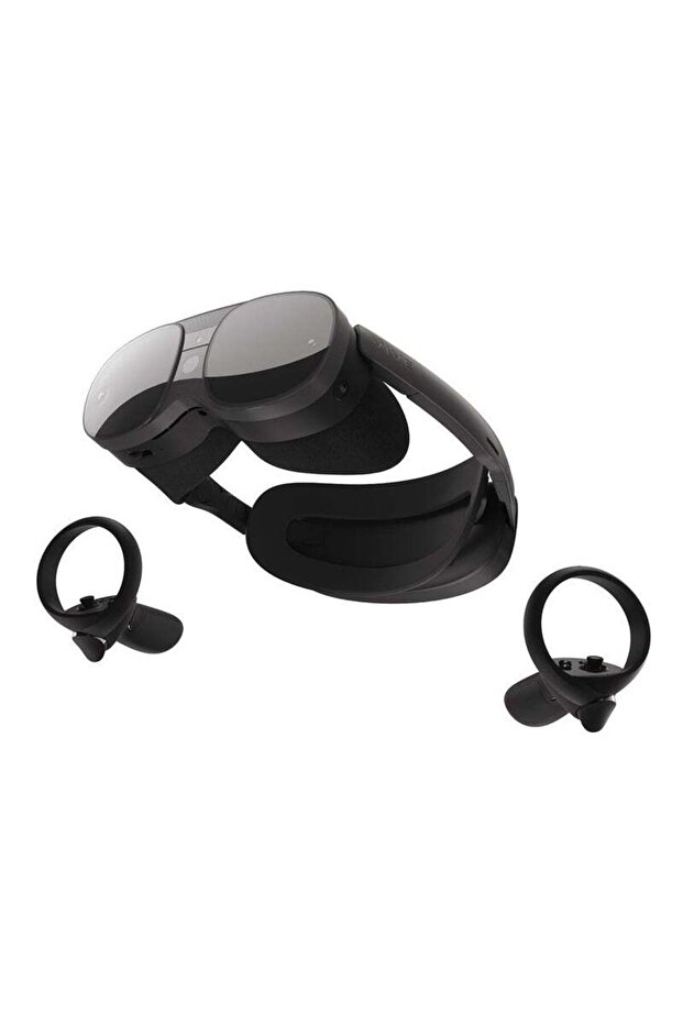 نظارة الواقع الافتراضي VIVE XR Elite الشاملة مع نظام ألعاب الكمبيوتر VR بتردد 90 هرتز مع أجهزة تحكم باللون الأسود