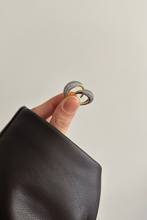 Adjustable Pinky Ring with Tiny Stones - 2