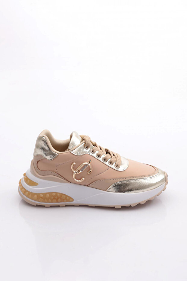 022 Women's Thick Sole Metal Accessory Lace-Up Sneakers Shoes