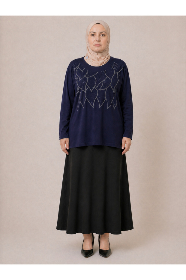 Leaf Stone Embroidered Blouse - 1
