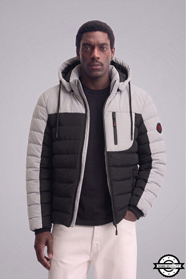 Zra Model New Season Water and Cold Resistant Removable Hooded Winter Men's Inflatable Coat