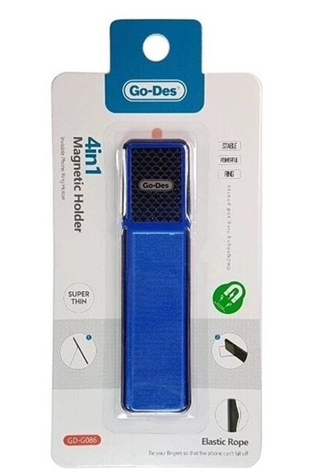 4-in-1 Phone Holder, GD-G086 + Stand, Blue