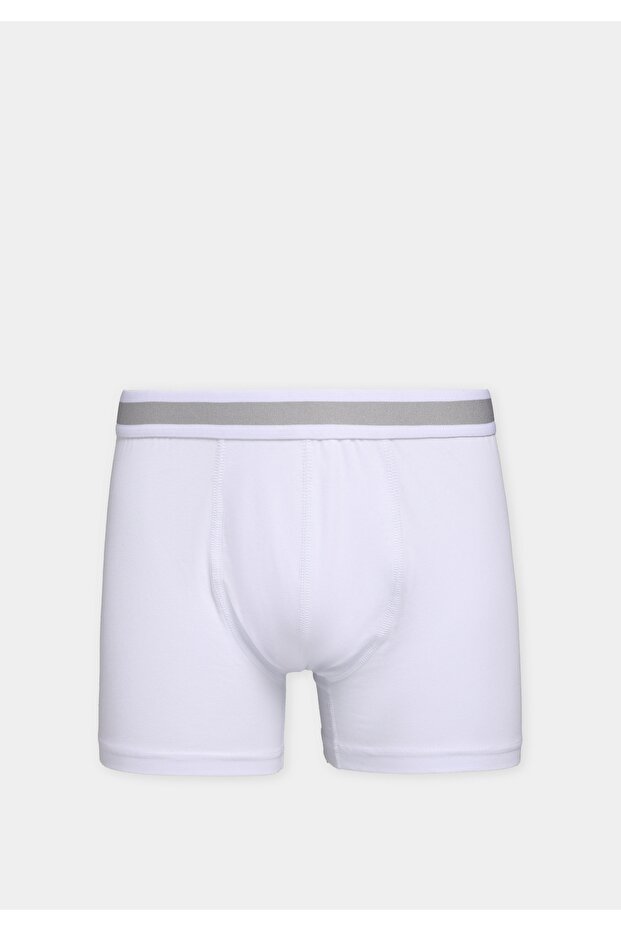Standard Fit Plain Men's White Boxer