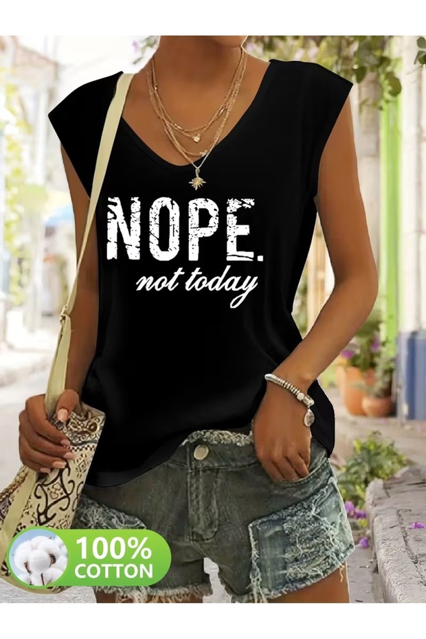 Women's Comfortable Fit V-Neck Tshirt Mixed Printed Tshirt