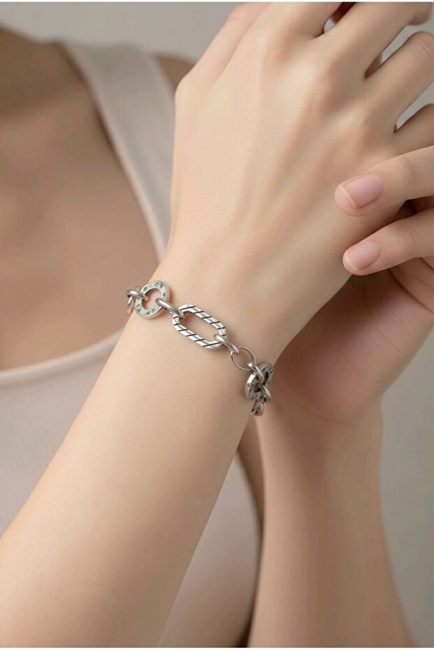 Luxury Figured Steel Bracelet