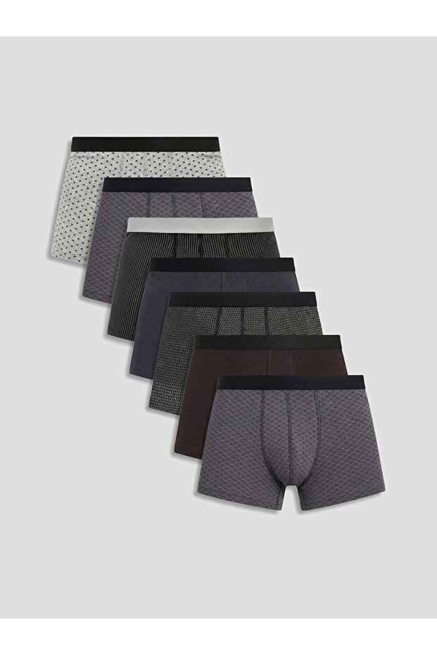 Nevavm Cotton Flexible Men's Boxers with Difference in Thickness, Pack of 7