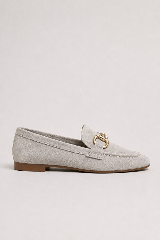 Women's Gradient Buckle Suede Soft Sole Comfortable Daily Ballet Flats