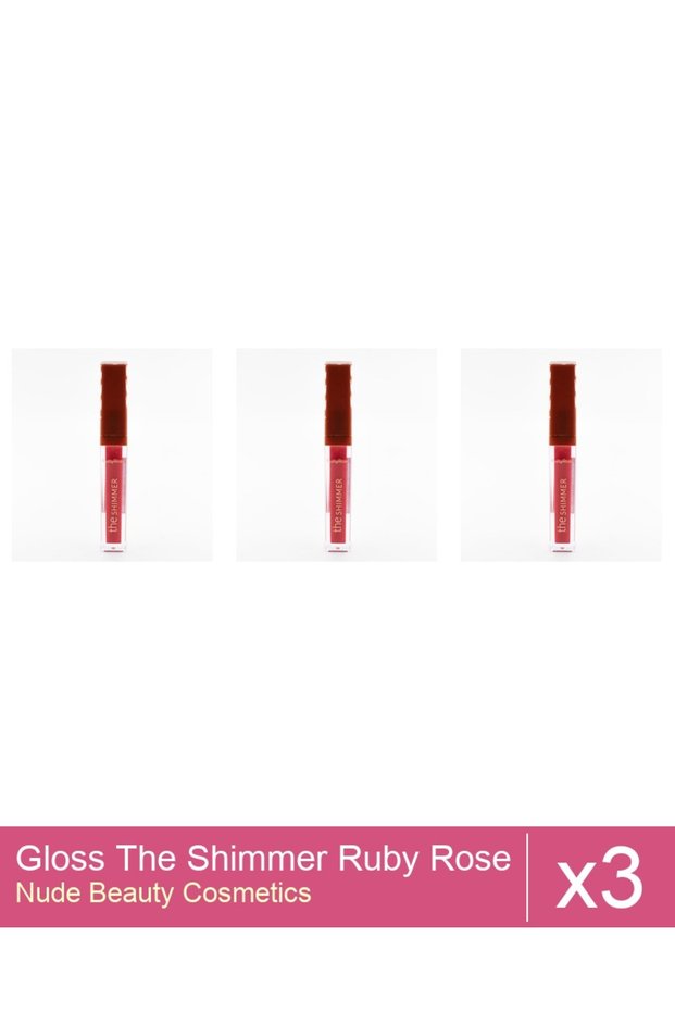 Set 3x Gloss The Shimmer Ruby Rose - 01