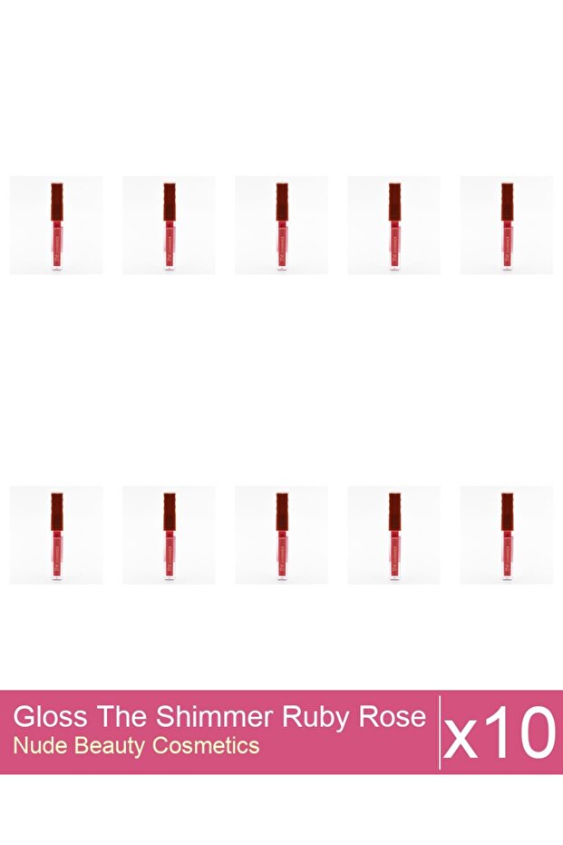 Set 10x Gloss The Shimmer Ruby Rose - 01 - 1