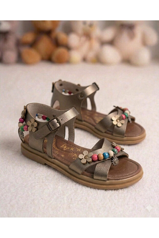 Girls' Orthopedic Sandals with Beads
