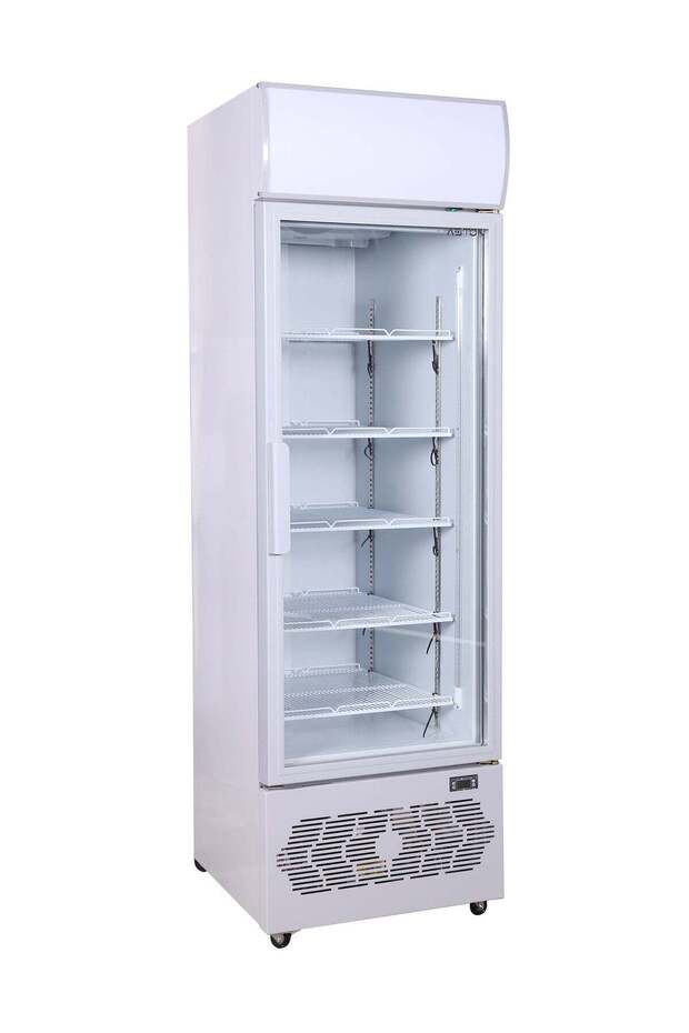 ثلاجة عرض بباب واحد، سعة 370 لتر، 13.6 قدم مكعب، لون رمادي - AS400-IC6-S