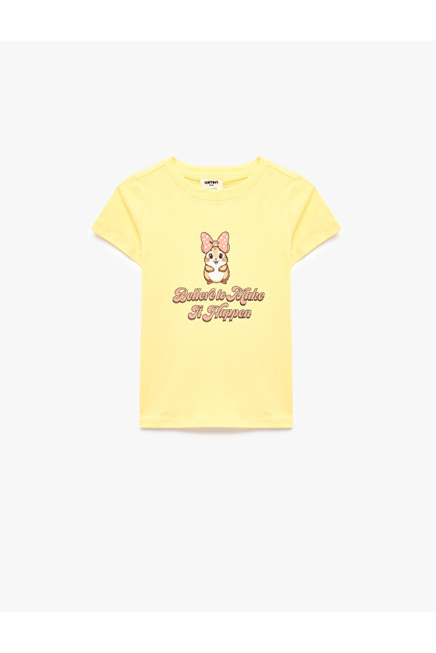 Cotton Printed Short Sleeve Crew Neck T-Shirt
