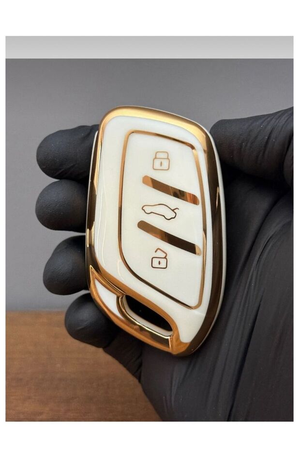 Luxury for Mg Hs Gt Zs Ev Zx Mg5 Mg6 Roewe Rx3 Rx5 I5 Erx5 I6 I5 Nano Key Case Cover White Gold Color