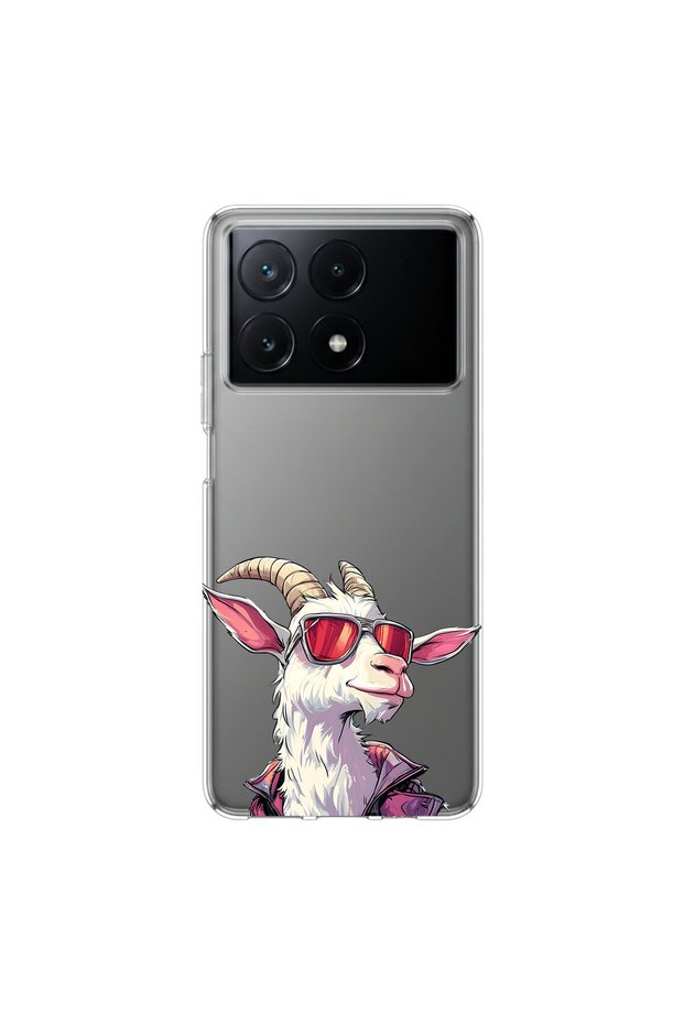 حافظة شفافة متوافقة مع هاتف Poco X6 Pro بتصميم Cool Animal 5