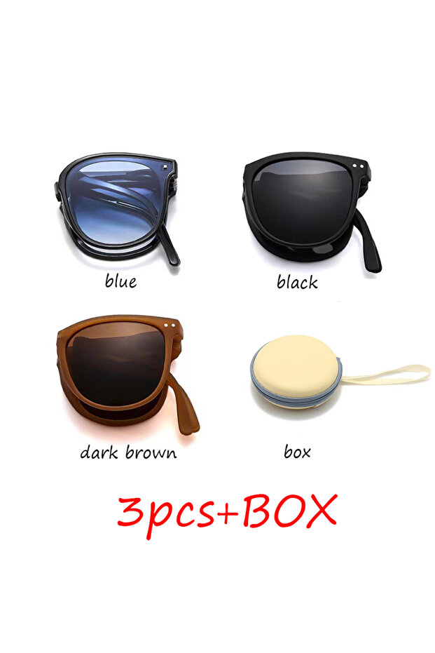 4PCS-1 Folding sunglasses, portable, ultra light sun protection, UV protection, sunglasses for both