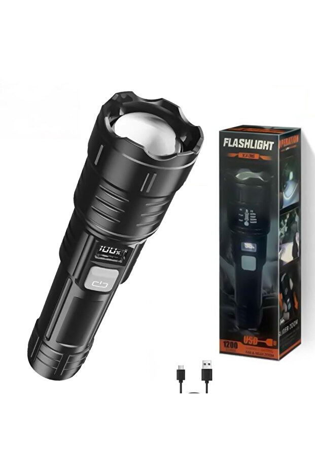ضوء فلاش LED قابل لإعادة الشحن