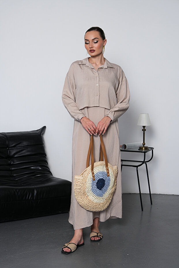 Shirt Dress Double Set