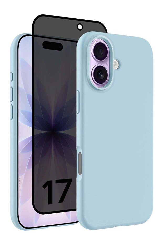 2 Packs Silicone Protective Phone Case for iPhone 17 - Soft Anti-Scratch Microfiber Lining Ultra Slim Drop Protection Phone Cover