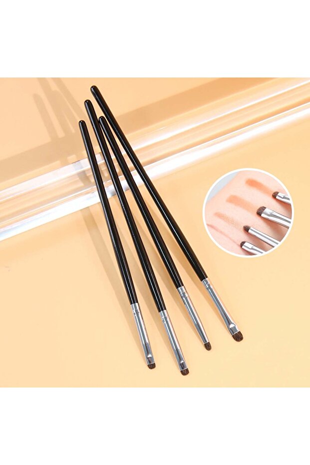 C3023 4Pcs Eye Detail Brushes Set, Eyeshadow Brushes, Detail small Eyeshadow Make up, Soft Eyeliner