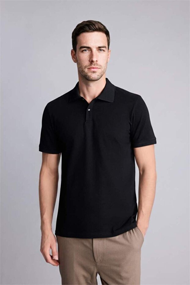 Slim Fit Short Sleeve Polo T-Shirt
