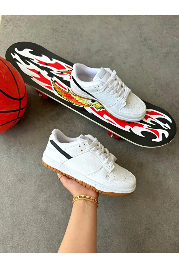 White Crepe Dk Low Sneaker