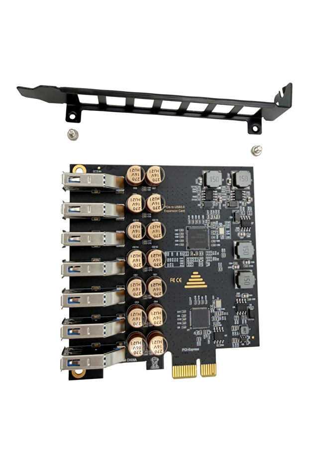 PCI E to USB Card USB 3.2 Gen1 PCI Express Multiplier PCI E to 7 ports USB 3 Hub Expansion Adapter C