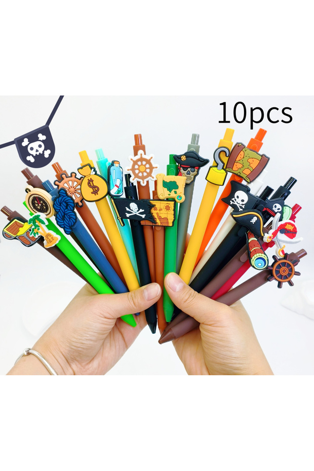 10PCS 10PCS/20PCS pirate-themed ballpoint pen, skull pirate flag-shaped ballpoint pen, suitable for