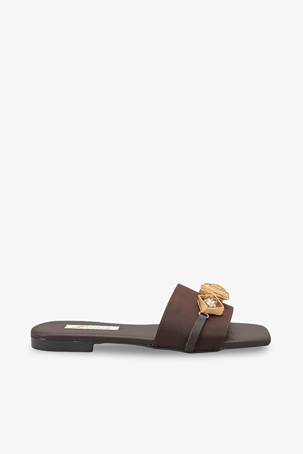 Puenba Women's Accessory Slippers - Brown Nubuck
