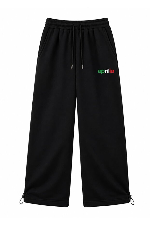 Aprilia Embroidered Adjustable Leg Baggy Sweatpants