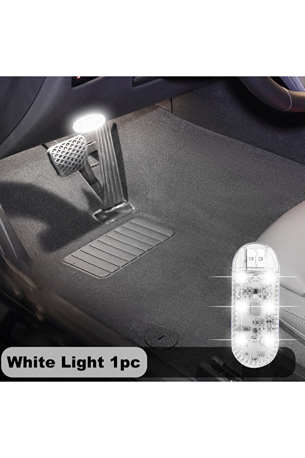 مصباح LED أبيض صغير للسيارة يعمل باللمس، قابل للشحن عبر USB، مصباح قراءة ليلي محمول لسقف السيارة، لاسلكي
