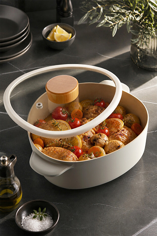 قدر طهي سيراميك فيكا أبيكس 20 سم - بيج