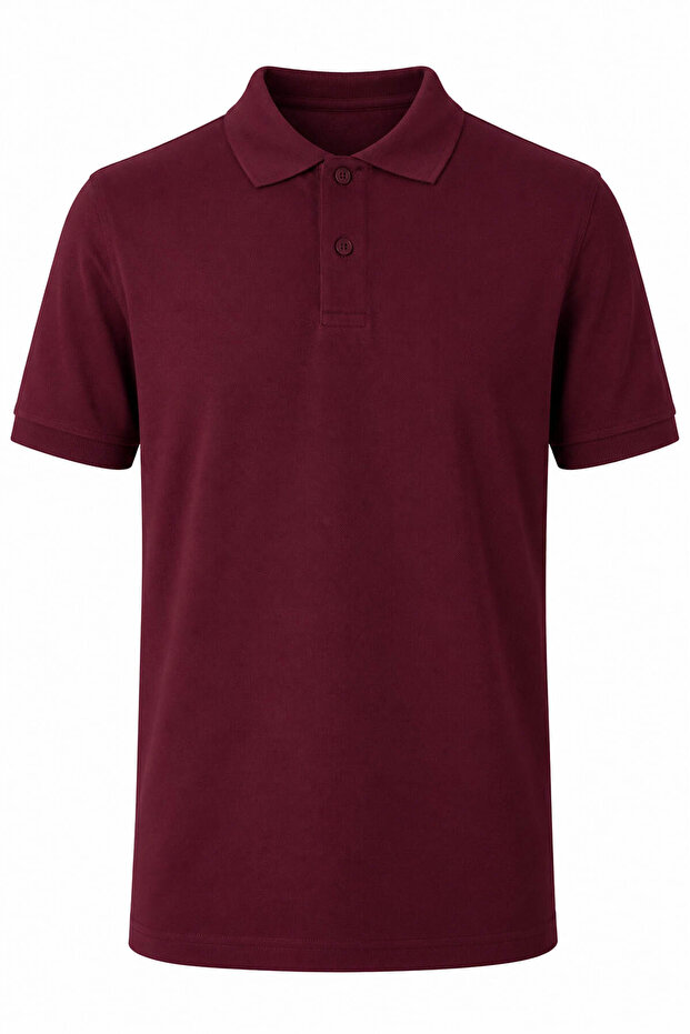 2127 Plain Pique Cherry Men's Polo Neck T-Shirt 26Yl71L58019