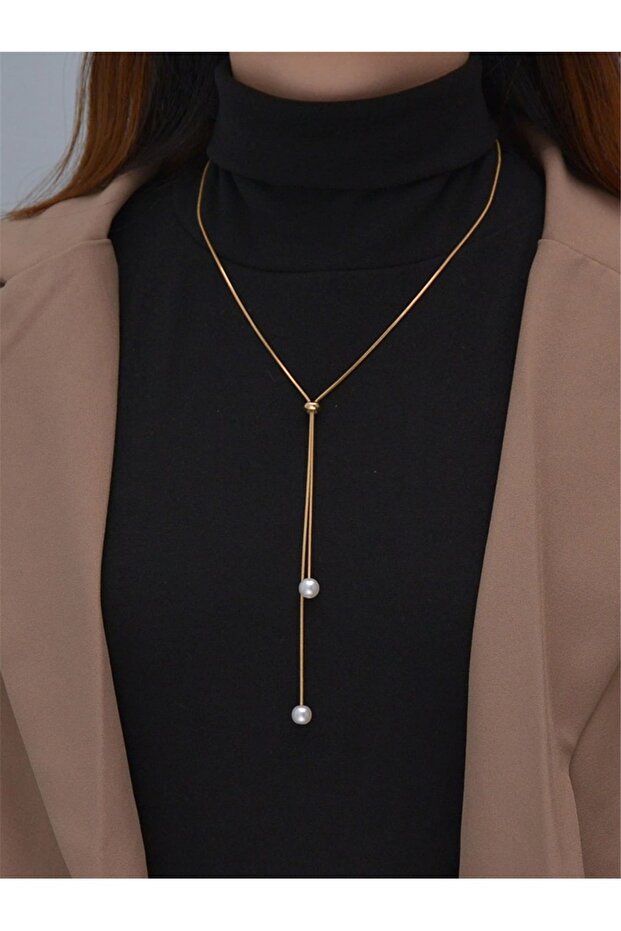 Artificial Pearl Necklace Y Illusion Decoration