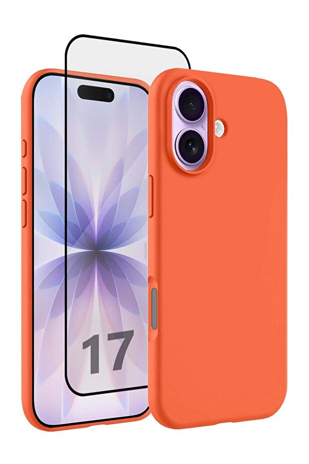 2 Packs Silicone Protective Phone Case for iPhone 17 - Soft Anti-Scratch Microfiber Lining