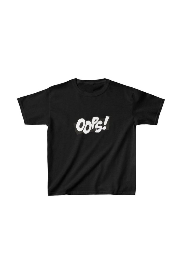 Unisex Kids Printed T-Shirt - Black