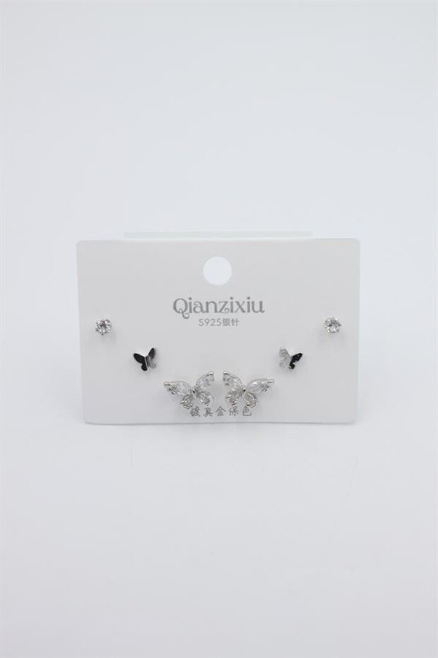 Multiple Set Earrings - Silver