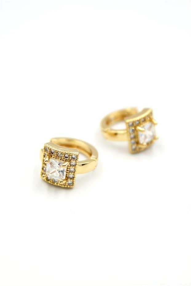 Glb-stl41414 stone earrings - gold
