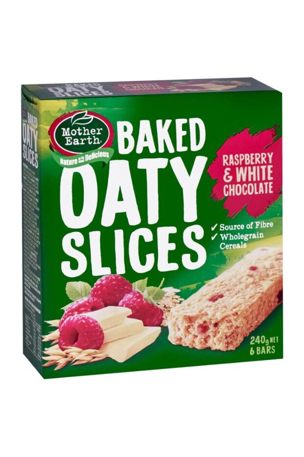 Oaty Slices Raspberry & White Chocolate Bars 240g