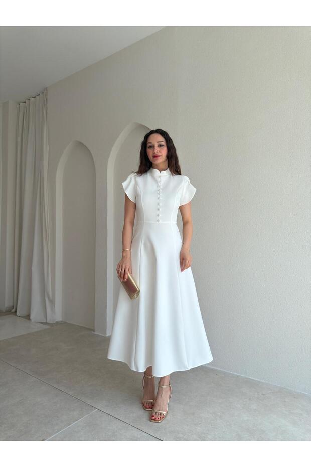 Bogota Midi Dress 8947 - White