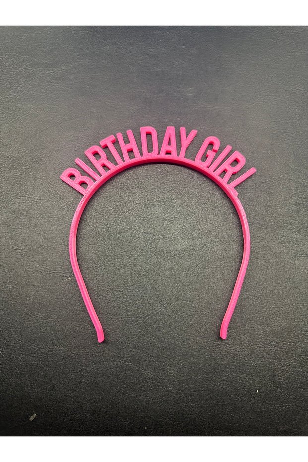 3D Printed Pink Birthday Girl Crown Birthday Gift
