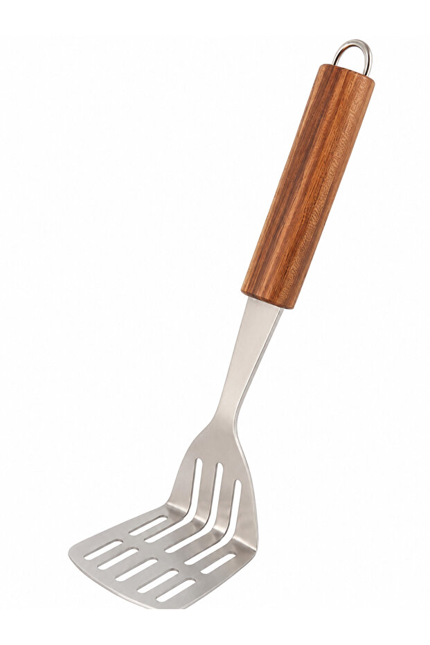 B&S Stainless Steel Cooking Utensils with Acacia Wood Grip 32cmx8cm (Potato Masher)