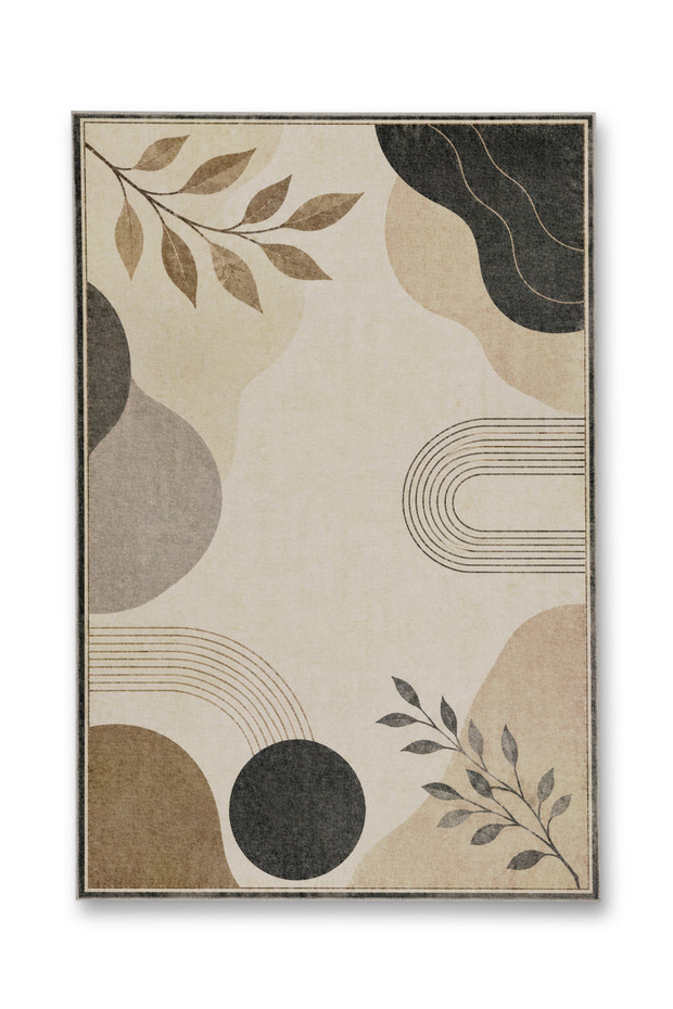 Sdt Fish Theme Patterned Modern Woven Base Decorative Carpet Mosso3457